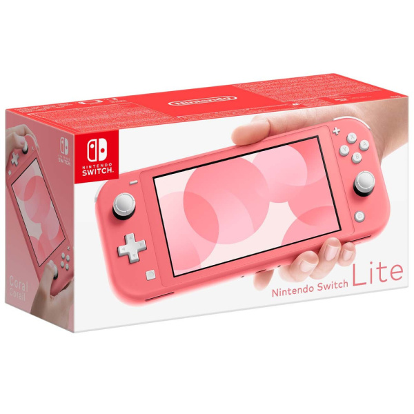 Игровая приставка Nintendo Switch Lite (кораллово-розовый) + Чехол