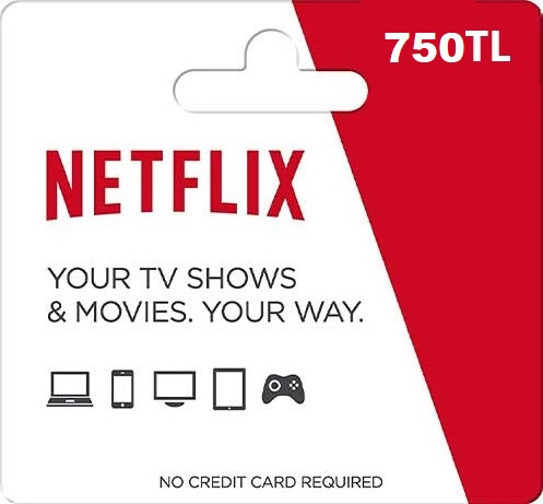 Карта пополнения Netflix 750 TL (Турция)