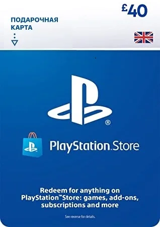 Карта Пополнения PSN 40 Фунтов
