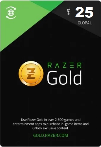 Карта пополнения Razer Gold 25 Долларов (Global)