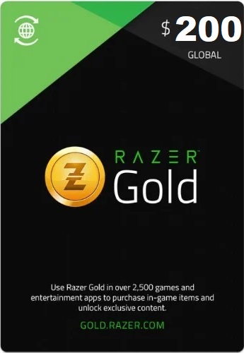 Карта пополнения Razer Gold 200 Долларов (Global)