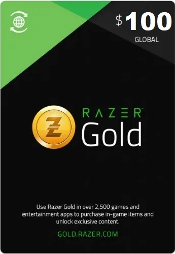 Карта пополнения Razer Gold 100 Долларов (Global) фото