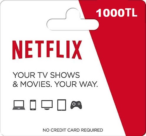 Карта пополнения Netflix 1000 TL (Турция)