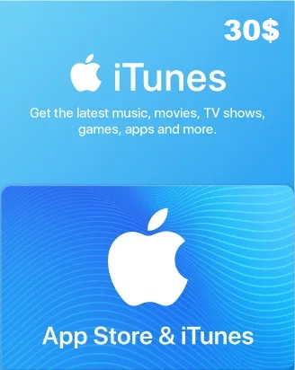 Карта пополнения iTunes 30 Долларов (США) фото