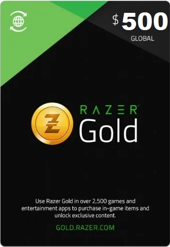 Карта пополнения Razer Gold 500 Долларов (Global)