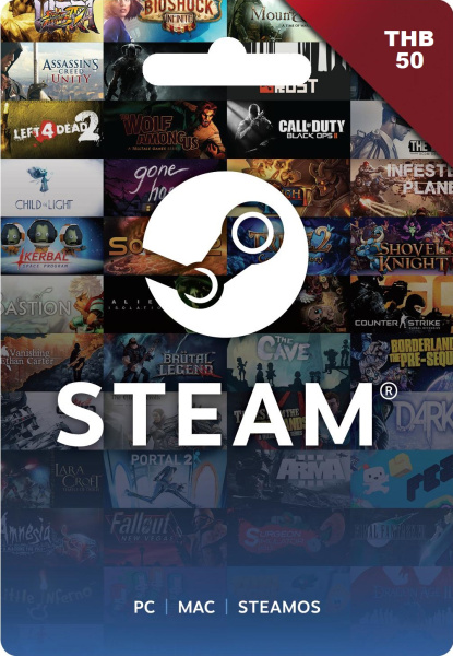 Карта пополнения Steam 50 Бат