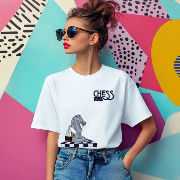 T-Shirt Chess Kadın фото