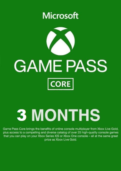 Xbox Game Pass Core 3 месяца (Global)