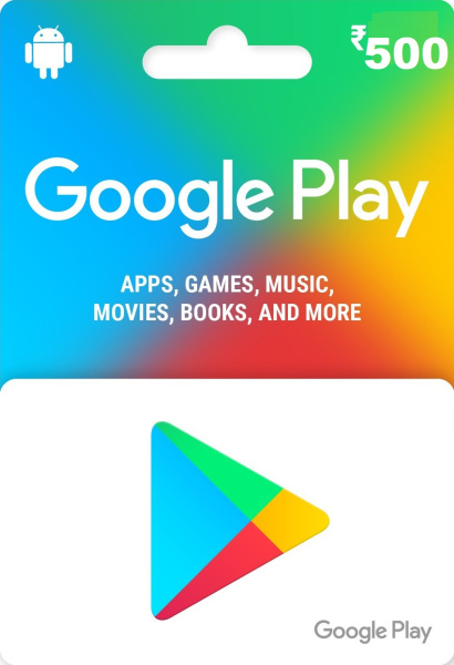 Карта пополнения Google Play 500 Рупий