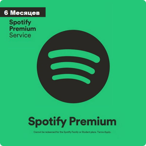 Spotify Premium Индивидуальный 6 месяцев (активация сотрудником)