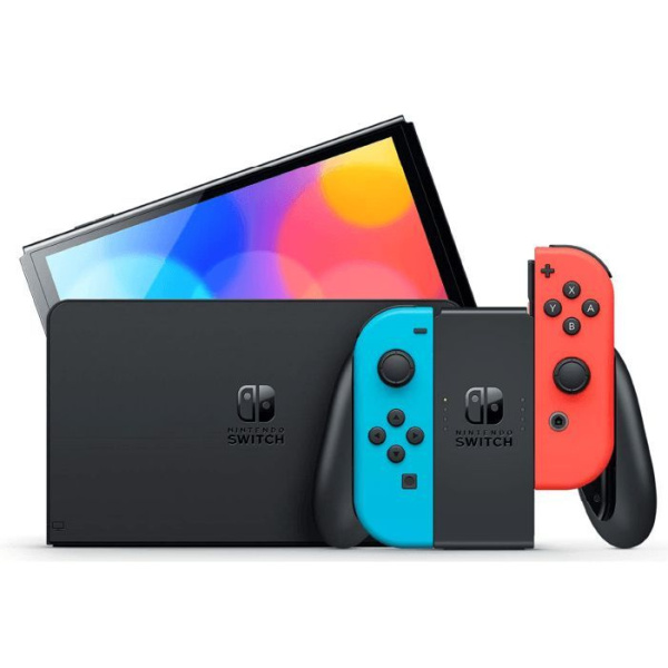 Игровая приставка Nintendo Switch (OLED-модель) (неоновый)