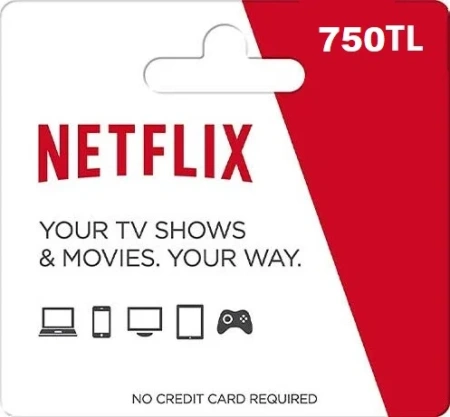 Карта пополнения Netflix 750 TL (Турция) фото