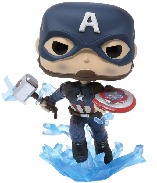 Фигурка Funko POP! Bobble: Marvel: Avengers Endgame: Captain America w/Broken Shield&Mjolnir
