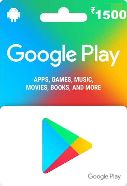 Карта пополнения Google Play 1000 Рупий