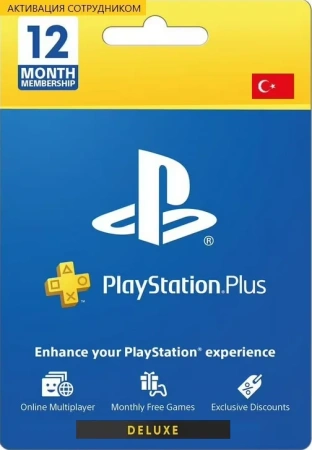 PS Plus Deluxe 12 месяцев Турция (активация сотрудником)
